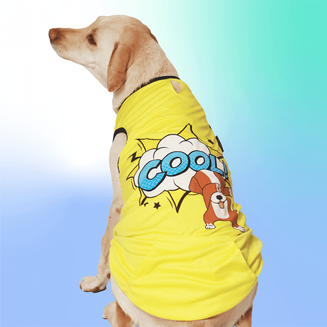 Dog Tees - Cool - Yellow